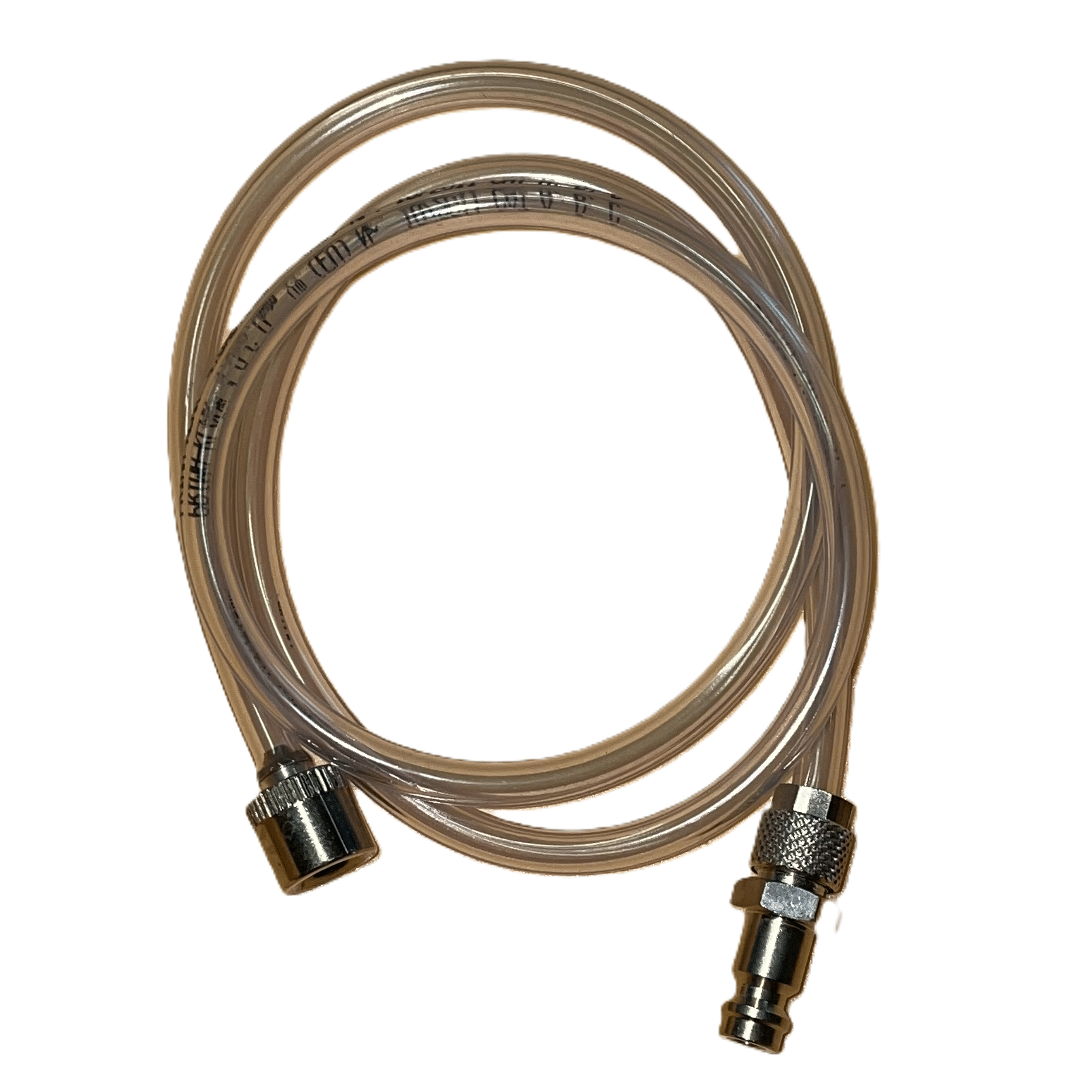 CO2 hose with quick coupling and sleeve for FestFads spigots