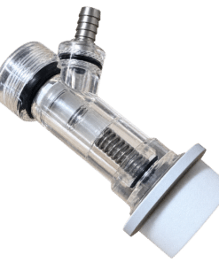 CO₂ coupling with check valve and hose connection, CMB