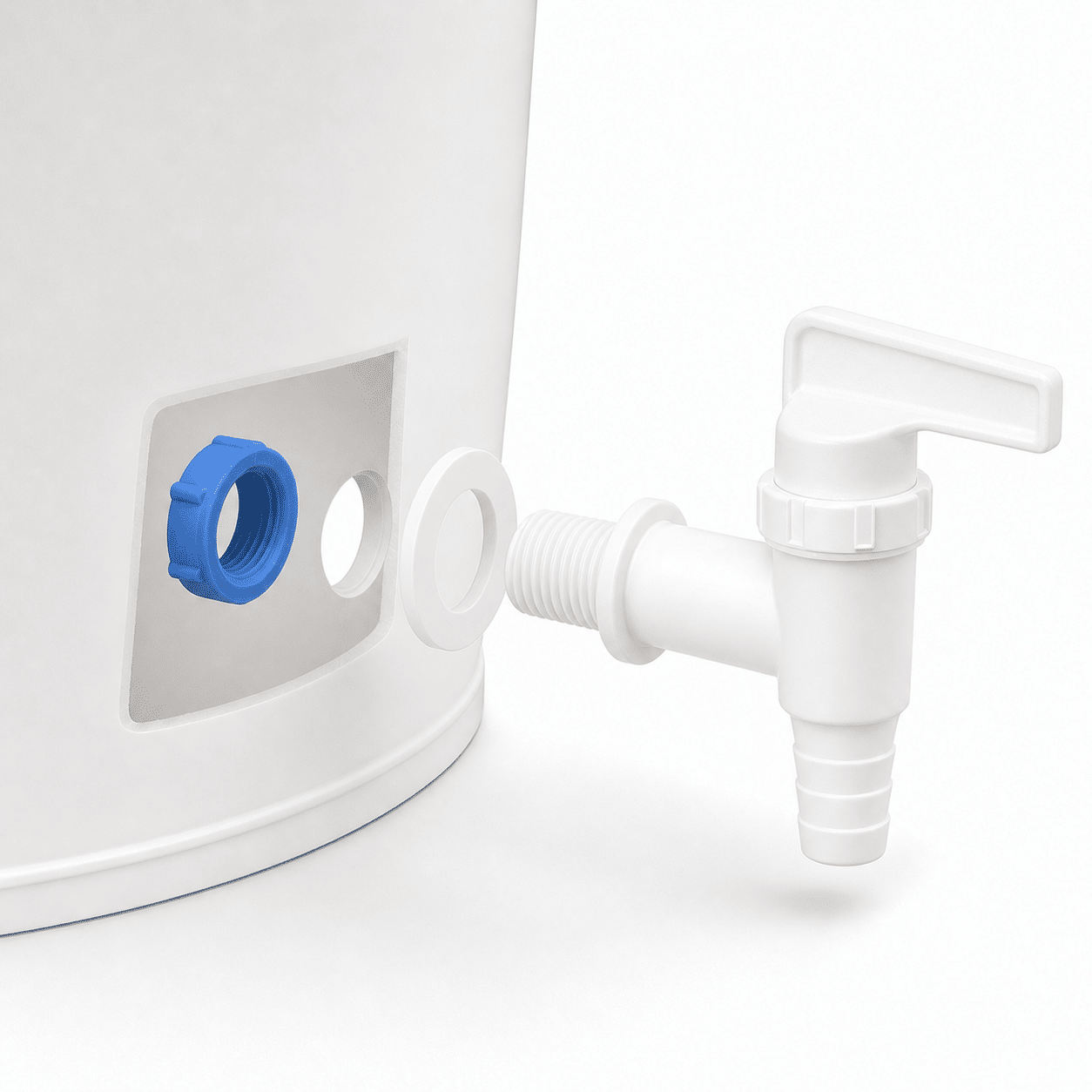 Yeast bucket with yeast tube and separate litre scale