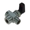 Ball valve, 3-way, L-port, 1/8&Prime;