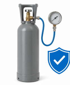 Tryktest af CO₂-flaske, 2–6 kg