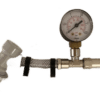 Pressure gauge with adjustable safety valve, 0 - 2,5 bar (Spunding valve)