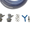 CO2 hose with quick connector and grey connector with check valve