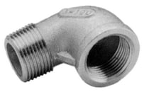 Vinkel, 90 grader, nippel – muffe, 3/8″ syrefast stål