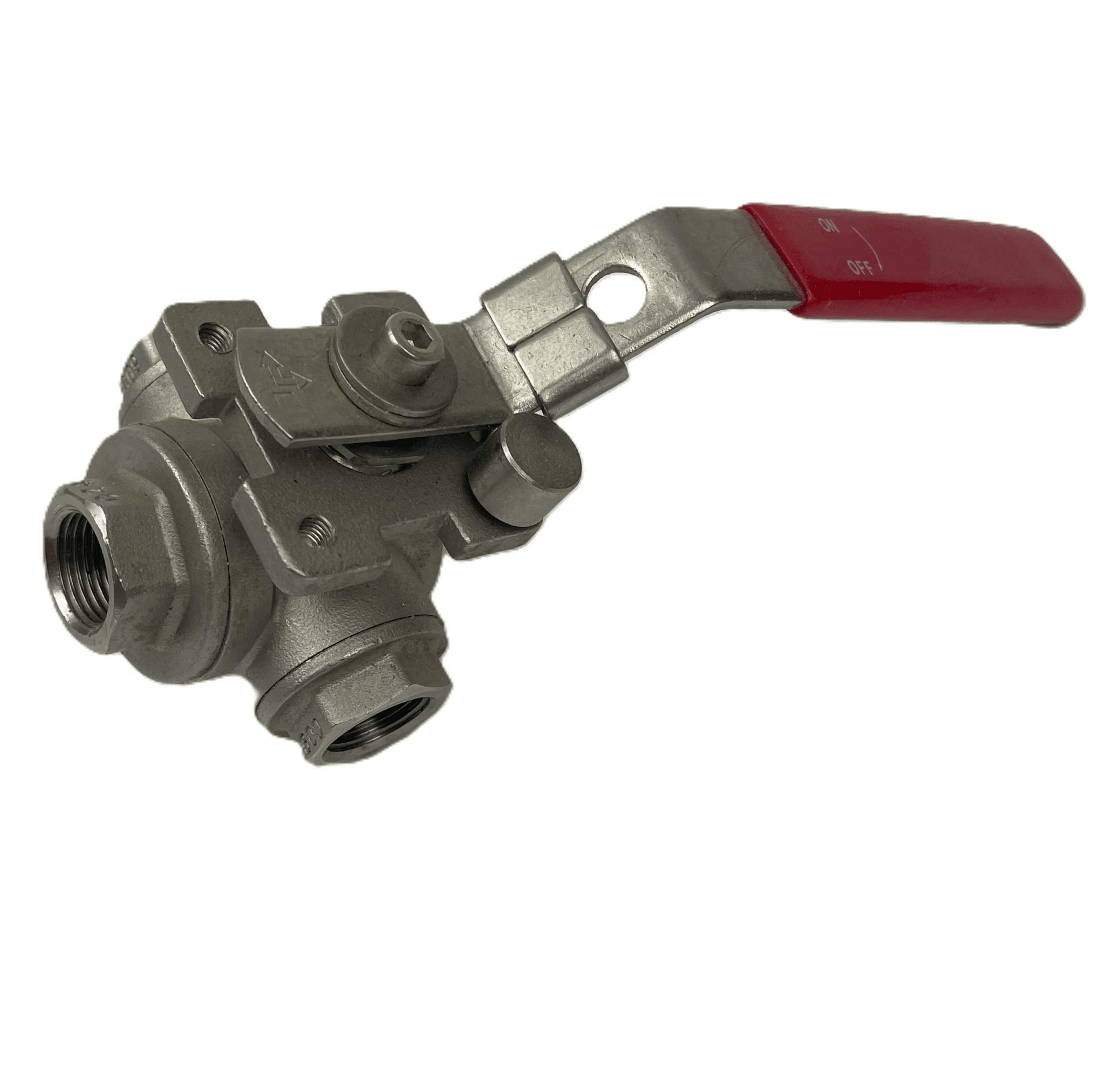 3-vejs kuglehane, Syrefast stål, 1/2″