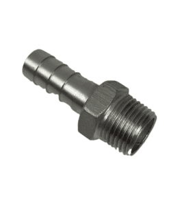 13 mm Slangestuds, Syrefast stål, 1/2″ udv. gevind