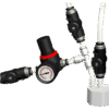 Filling and dispensing head with valves and regulator for the 5-litre EcoreKeg